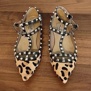 Kaitlyn Pan Rockstud Flats 🐆🤎🐆